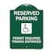 Signmission Reserved Parking Permit Required Towing Enforced W/ Graphic Alum Sign, 18" x 24", GW-1824-23057 A-DES-GW-1824-23057 - alternate 1